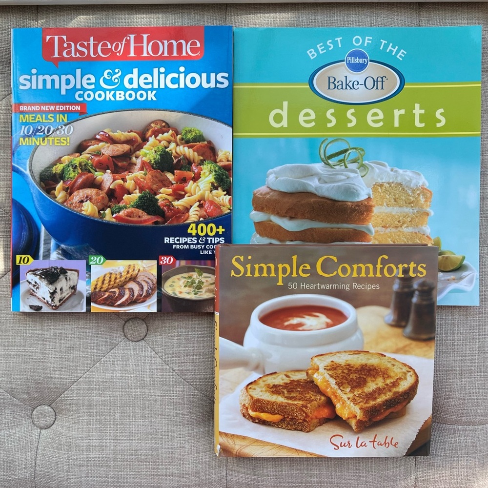 Pack of 3 Amazing Cookbooks 👩‍🍳🍳🍝🍰